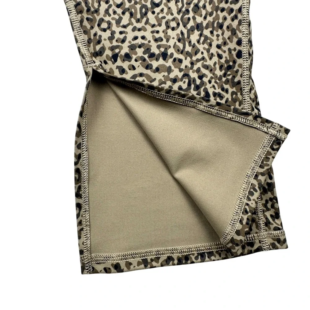 NWT Fabletics PowerHold Define Split Hem Pant Leopard Print High Waist Leggings - Picture 13 of 14